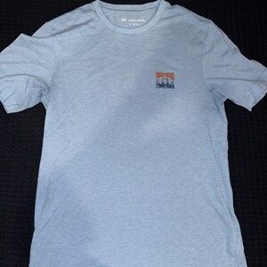 Travis Mathew Men's Sky Blue Graphic Tee